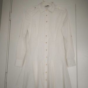 Bebe White Long Sleeve Dress
